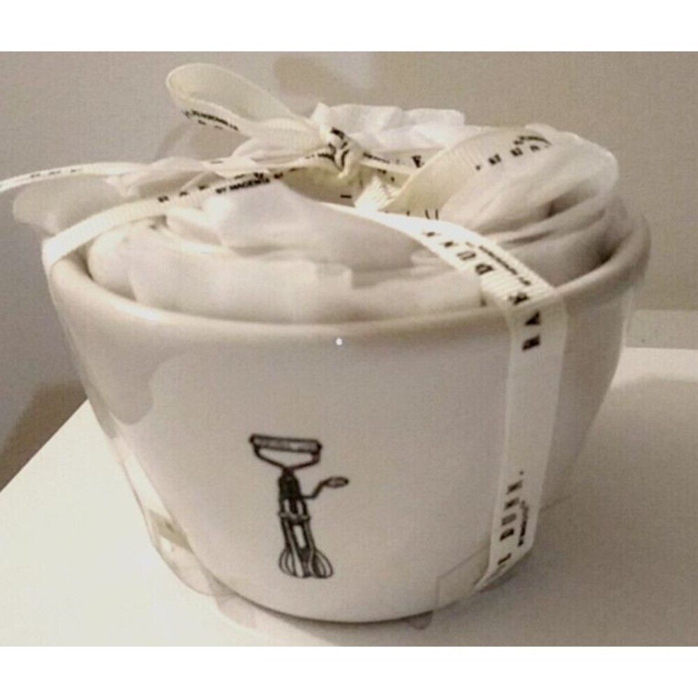 RAE DUNN 4 Piece Set ICON Ceramic Pottery Measuring Cups Magenta NWT - Picture 4 of 9